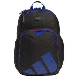 Adidas Midway Backpack Black/Blue – Laptop Compartment, Durable, New with Tags